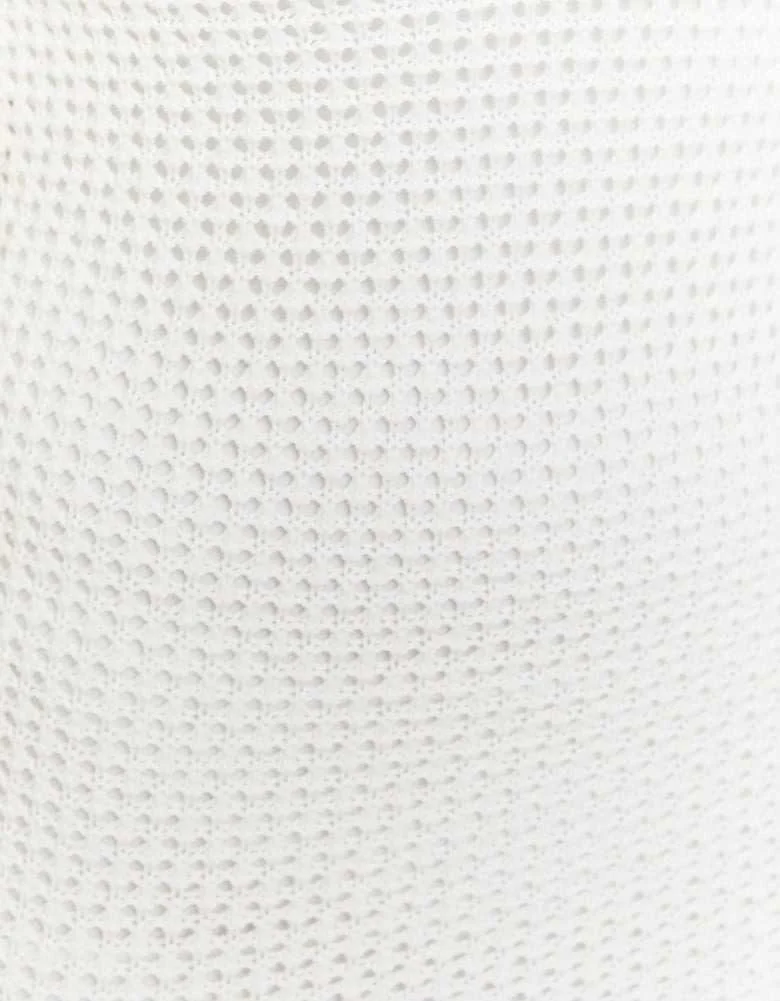 Tally Weijl - White Crochet Polo Dress Tally Weijl - White Crochet Polo Dress