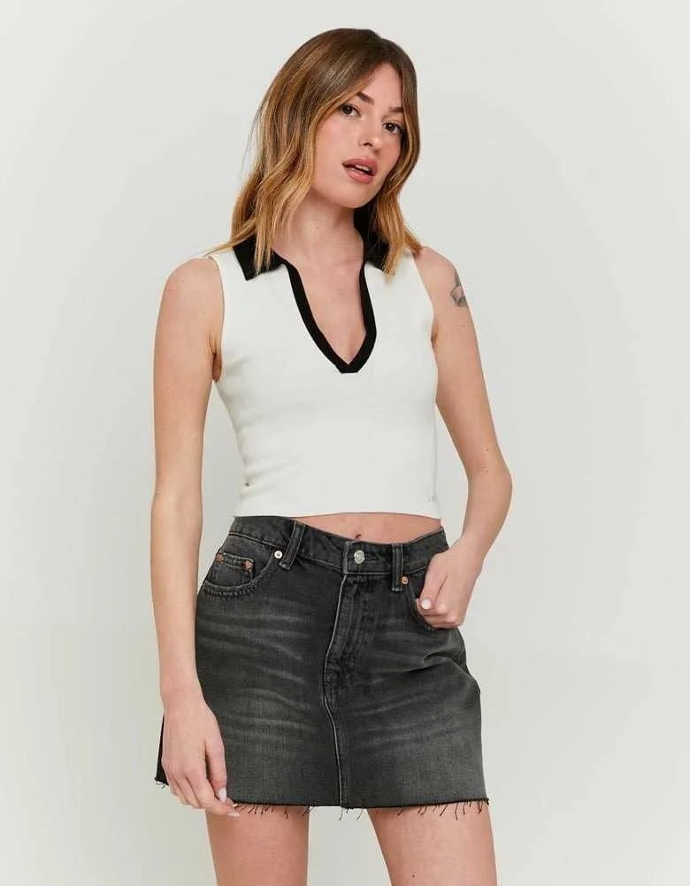 Tally Weijl - Knitted Polo Top Tally Weijl - Knitted Polo Top