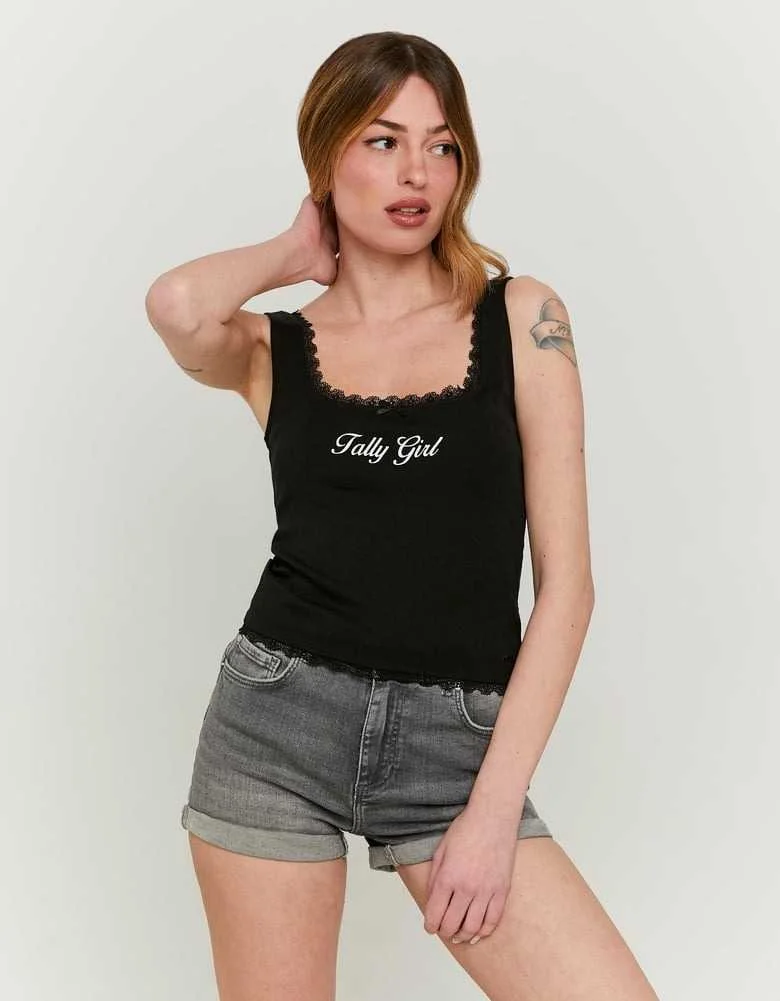 Tally Weijl - Tank Top with Lace Trims Tally Weijl - Tank Top with Lace Trims