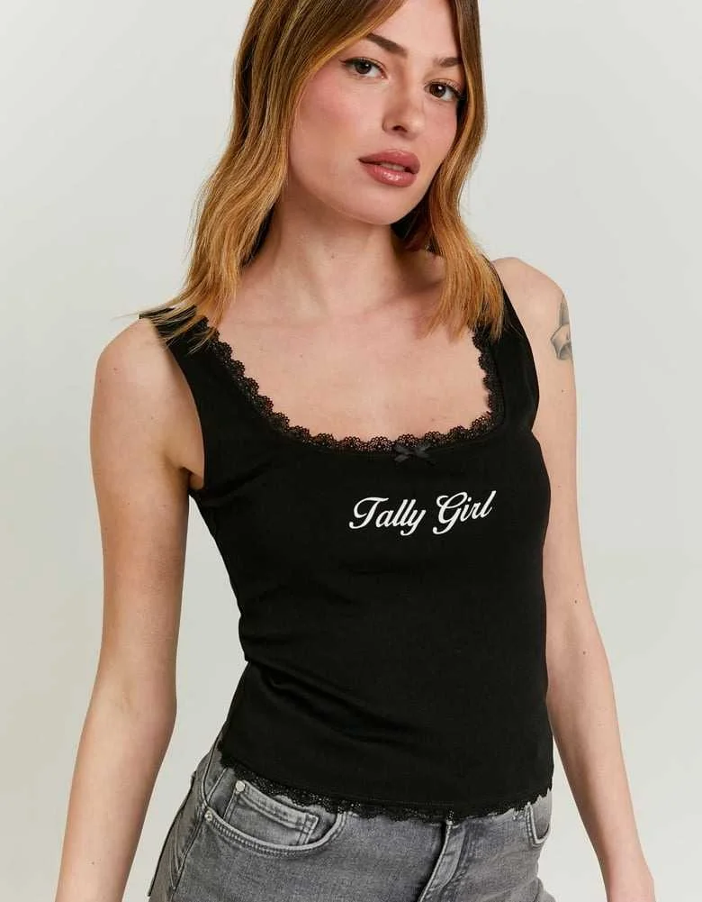 Tally Weijl - Tank Top with Lace Trims Tally Weijl - Tank Top with Lace Trims