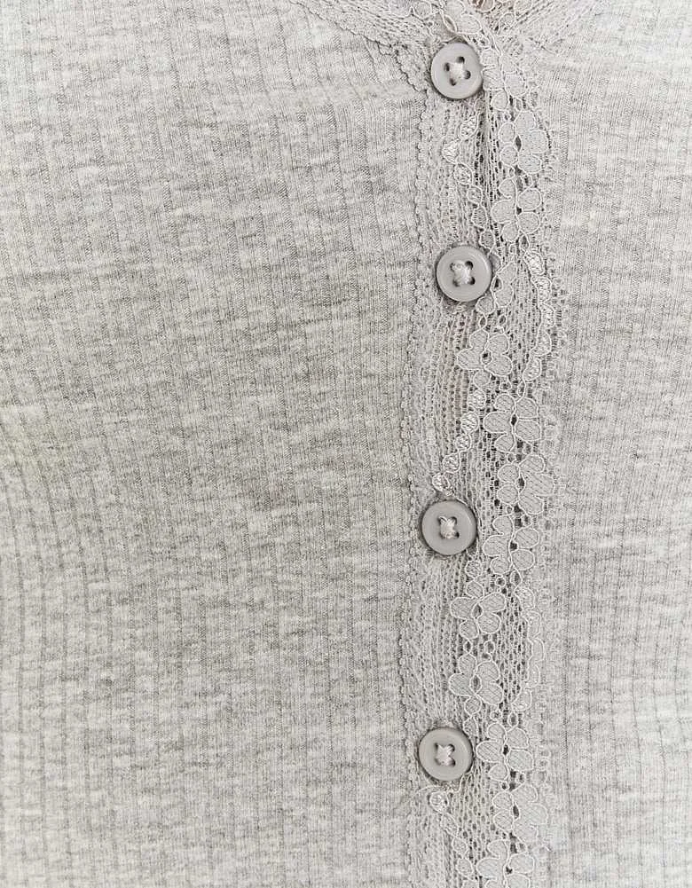Tally Weijl - Grey Basic Top with... Tally Weijl - Grey Basic Top with...