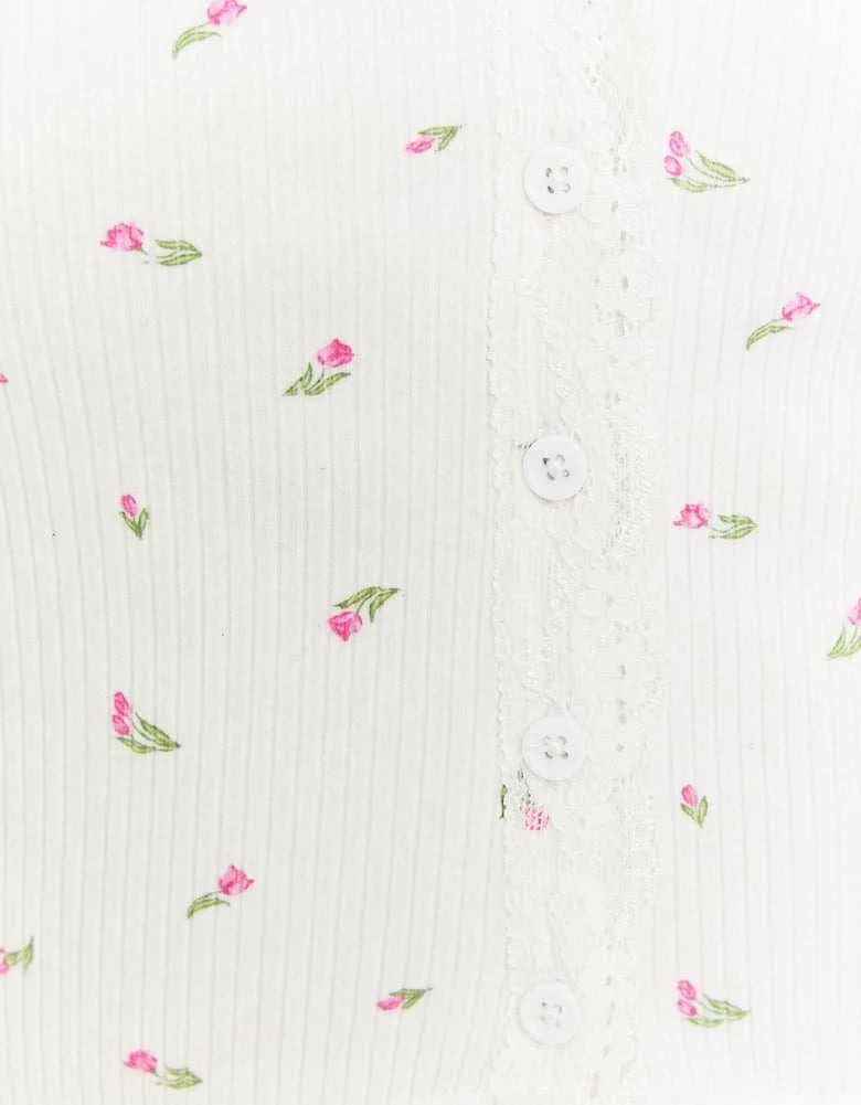 Tally Weijl - Floral Basic Top with... Tally Weijl - Floral Basic Top with...