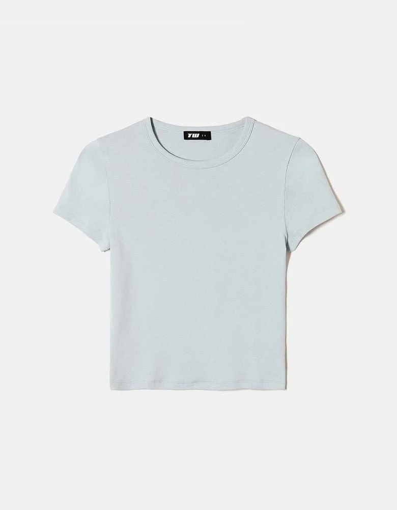 Tally Weijl - Light Blue Ribbed Basic... Tally Weijl - Light Blue Ribbed Basic...