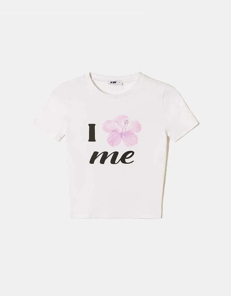 Tally Weijl - White T-shirt with Print Tally Weijl - White T-shirt with Print