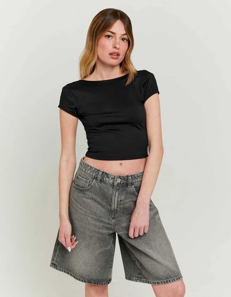 Tally Weijl - Black Backless Basic Top Tally Weijl - Black Backless Basic Top