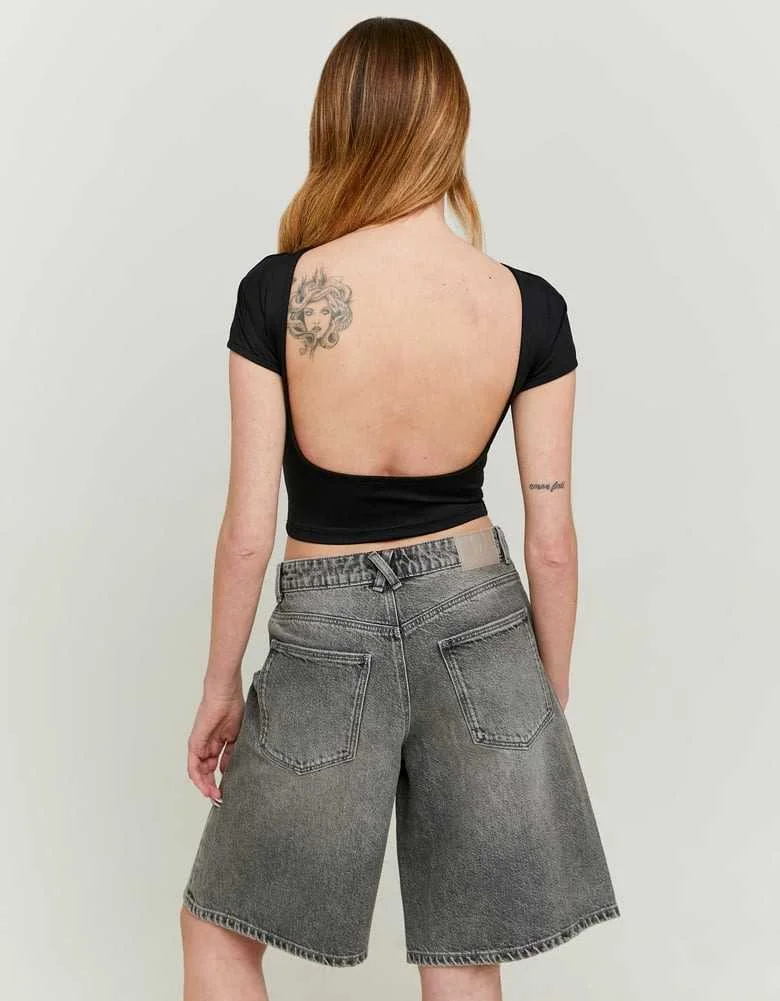 Tally Weijl - Black Backless Basic Top Tally Weijl - Black Backless Basic Top