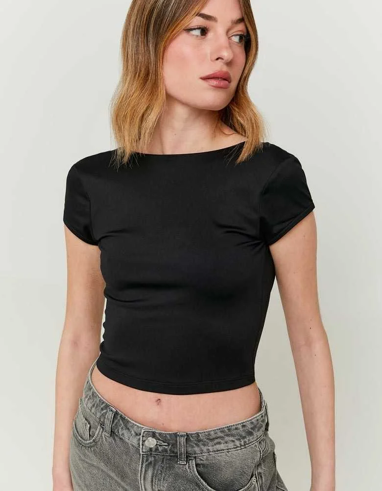 Tally Weijl - Black Backless Basic Top Tally Weijl - Black Backless Basic Top
