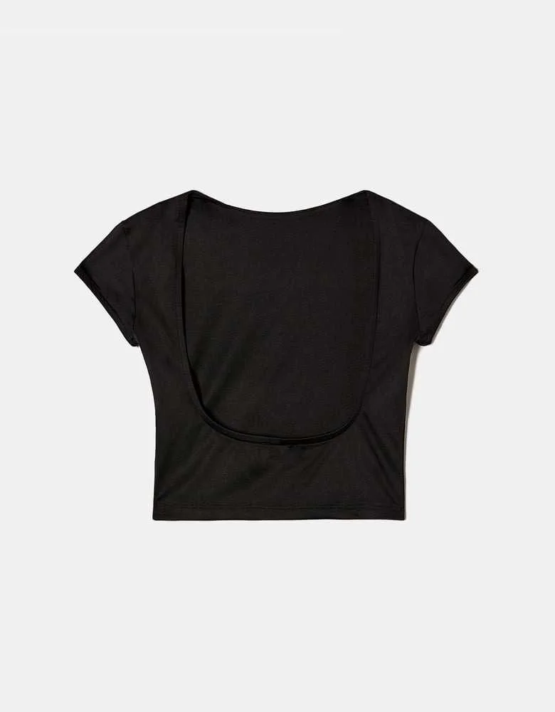 Tally Weijl - Black Backless Basic Top Tally Weijl - Black Backless Basic Top