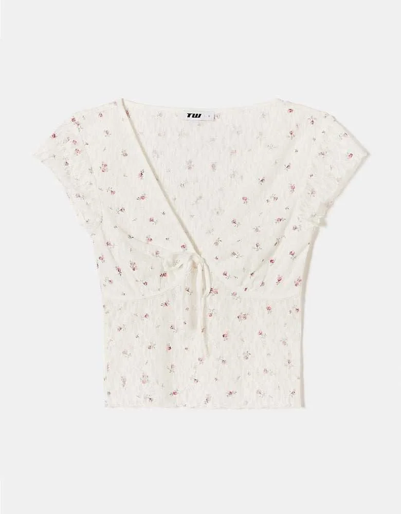 Tally Weijl - White Lace Top with... Tally Weijl - White Lace Top with...