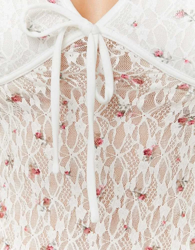 Tally Weijl - White Lace Top with... Tally Weijl - White Lace Top with...