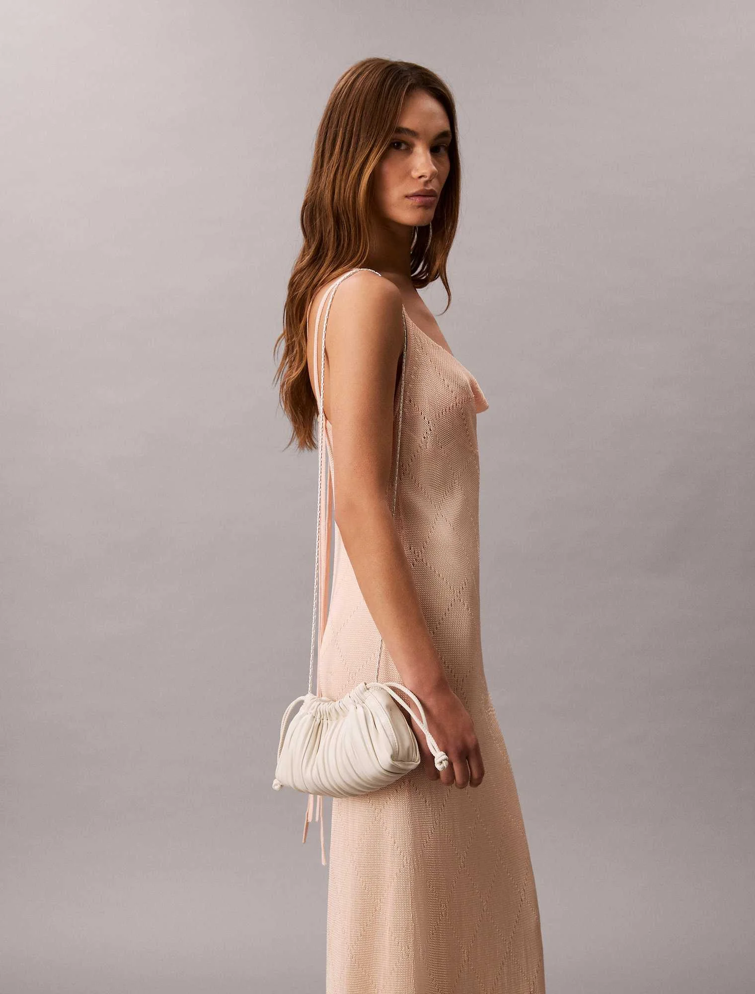 CALVIN KLEIN - PLISSE MINI DRAWSTRING... CALVIN KLEIN - PLISSE MINI DRAWSTRING...