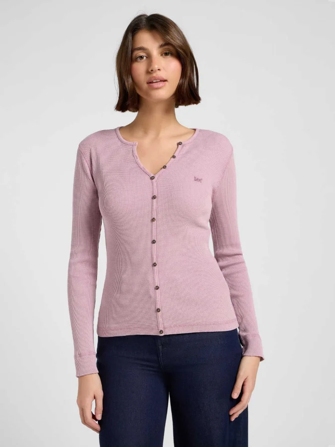 Lee - WASHED WAFFLE HENLEY 2