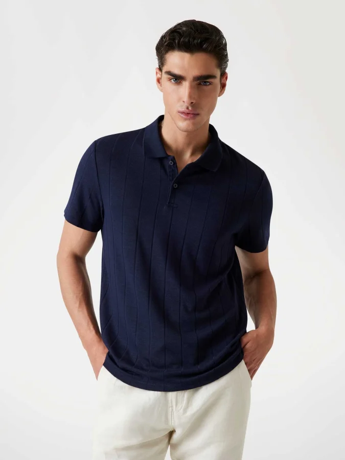 GUESS - SS AXEL RIB POLO