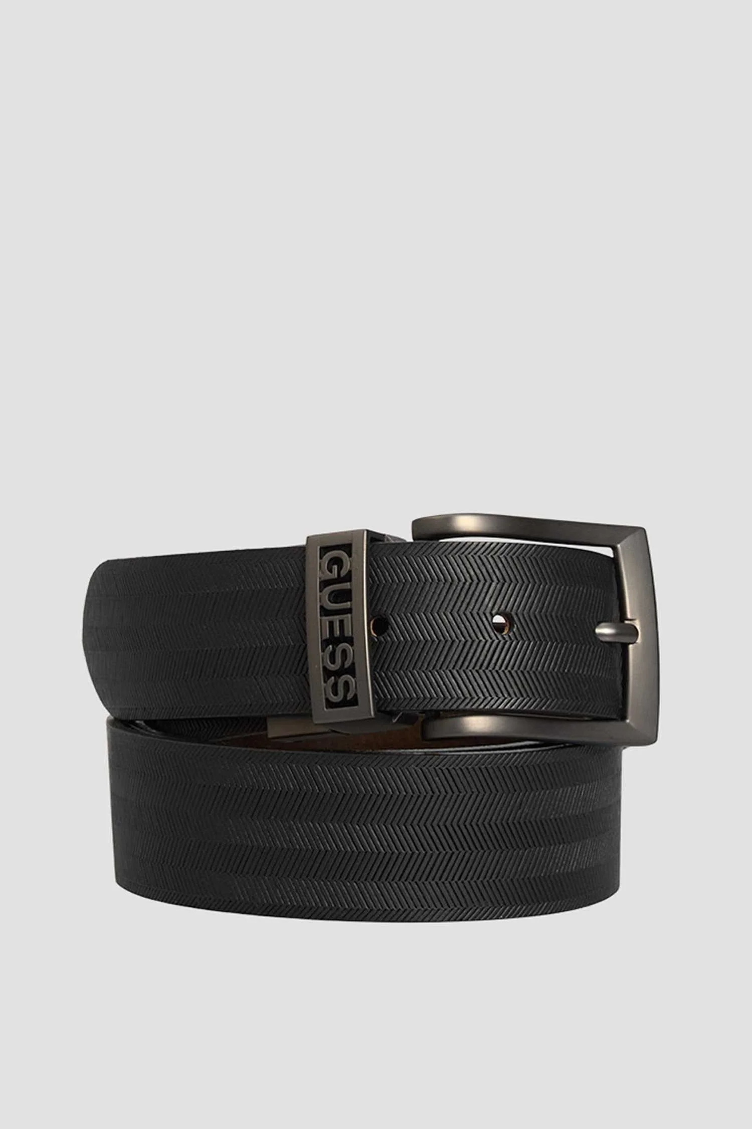 GUESS - REVERSIBLE HERRINGBONE BELT GUESS - REVERSIBLE HERRINGBONE BELT