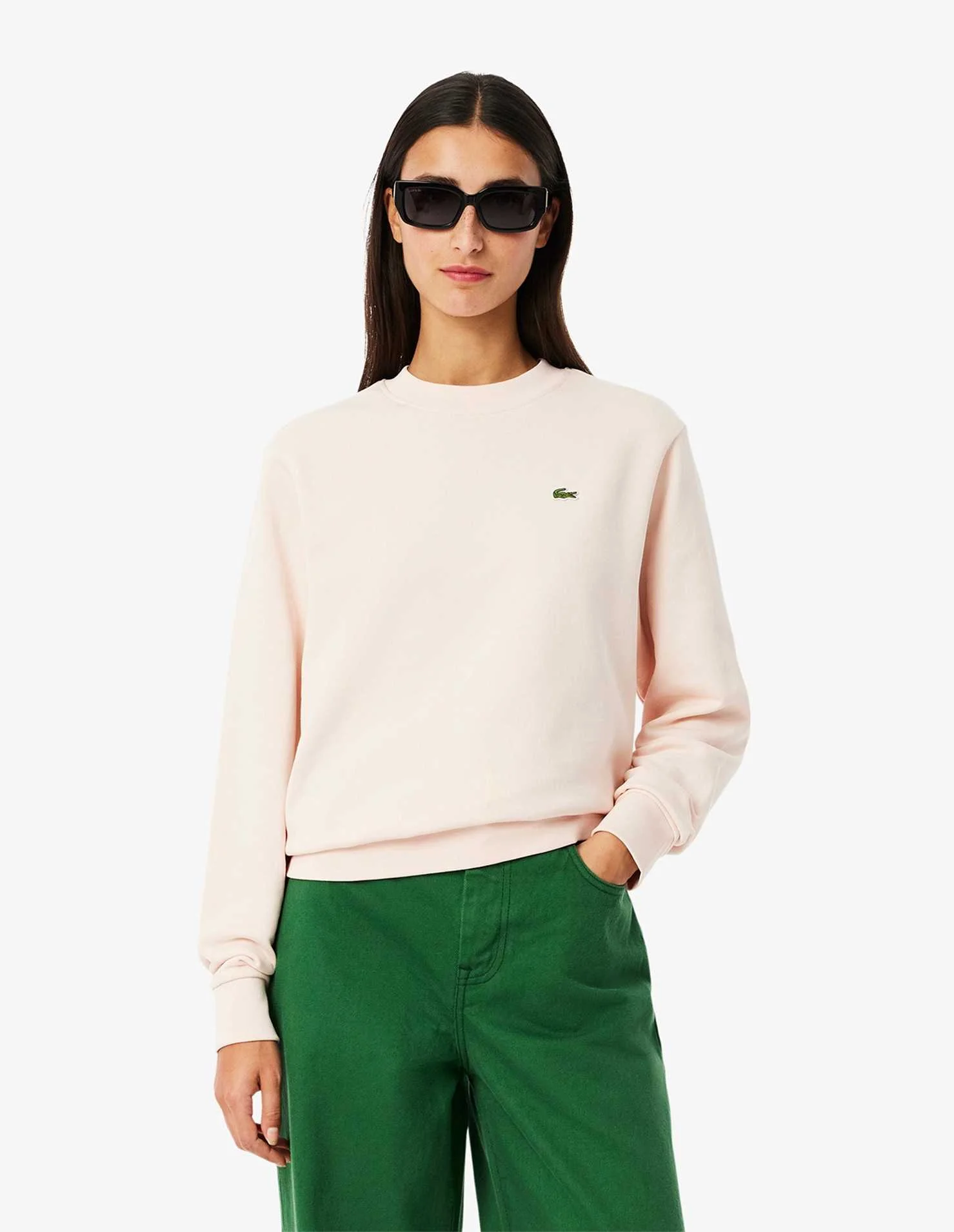 Lacoste - Relaxed Fit Fleece Crew... Lacoste - Relaxed Fit Fleece Crew...