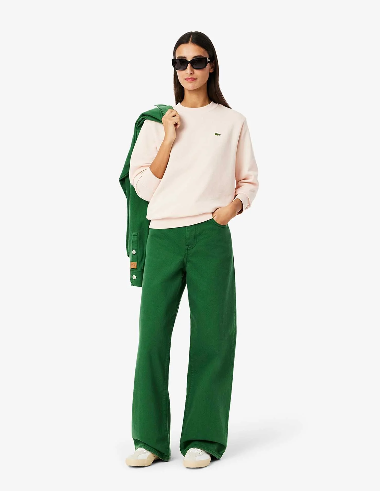 Lacoste - Relaxed Fit Fleece Crew... Lacoste - Relaxed Fit Fleece Crew...