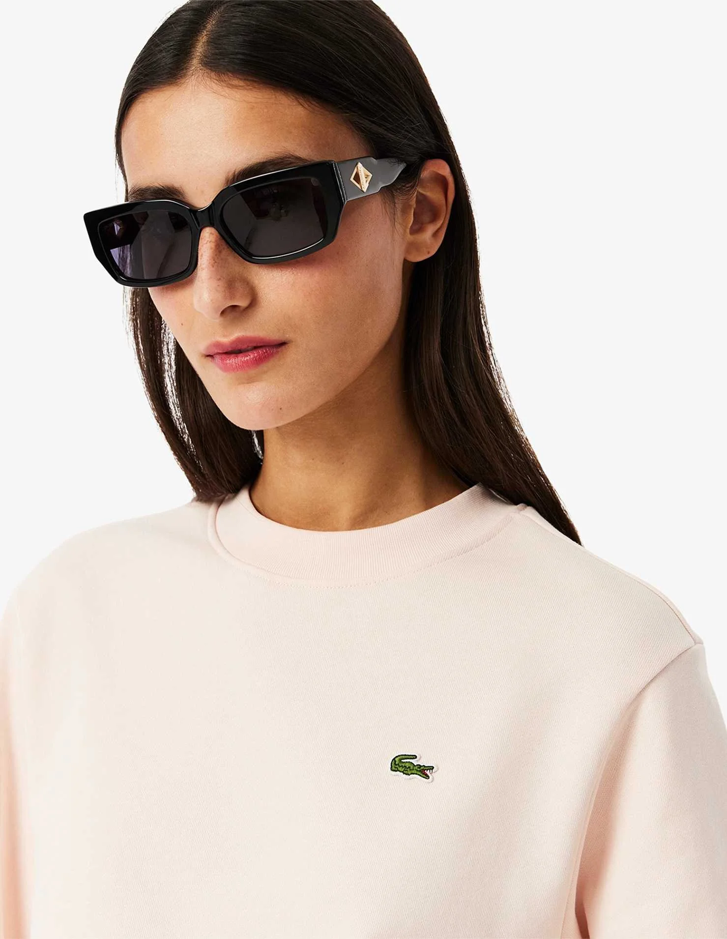 Lacoste - Relaxed Fit Fleece Crew... Lacoste - Relaxed Fit Fleece Crew...