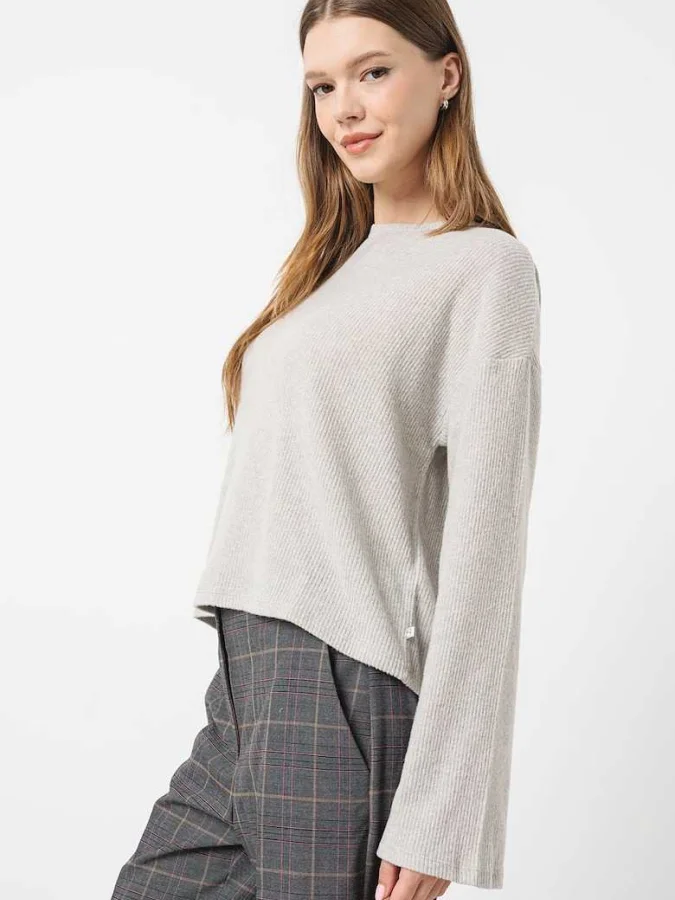 QS - Fluffy ribbed top a...