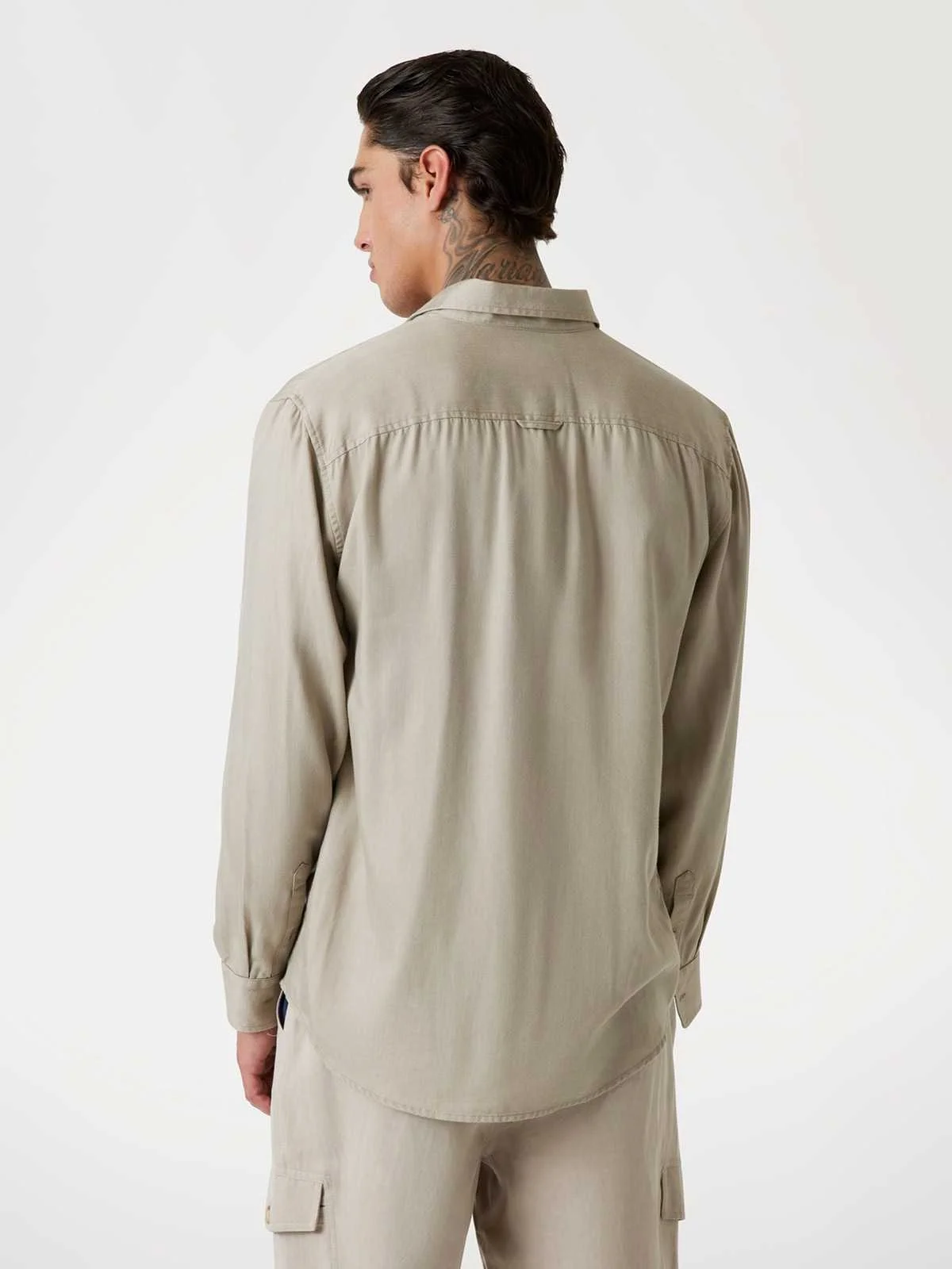 GUESS - WASHED FLUID TENCEL SHIRT GUESS - WASHED FLUID TENCEL SHIRT