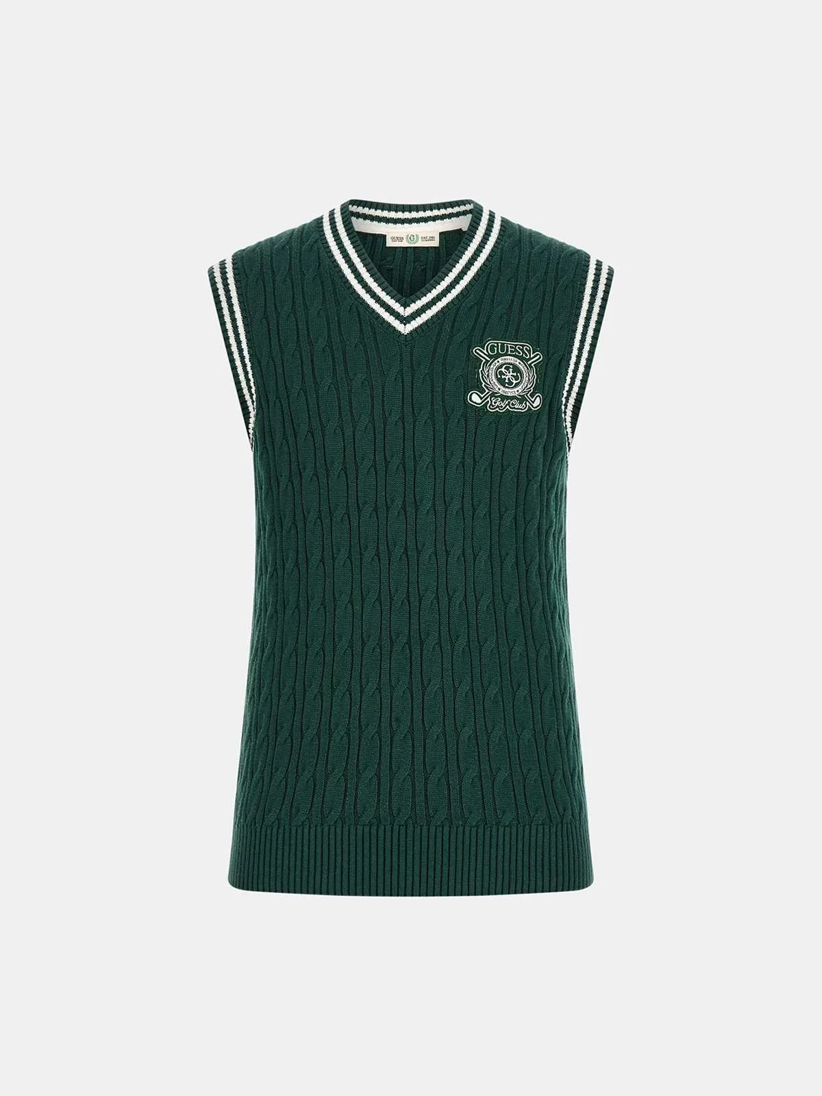 GUESS - HOLDEN V NECK CABLE VEST GUESS - HOLDEN V NECK CABLE VEST