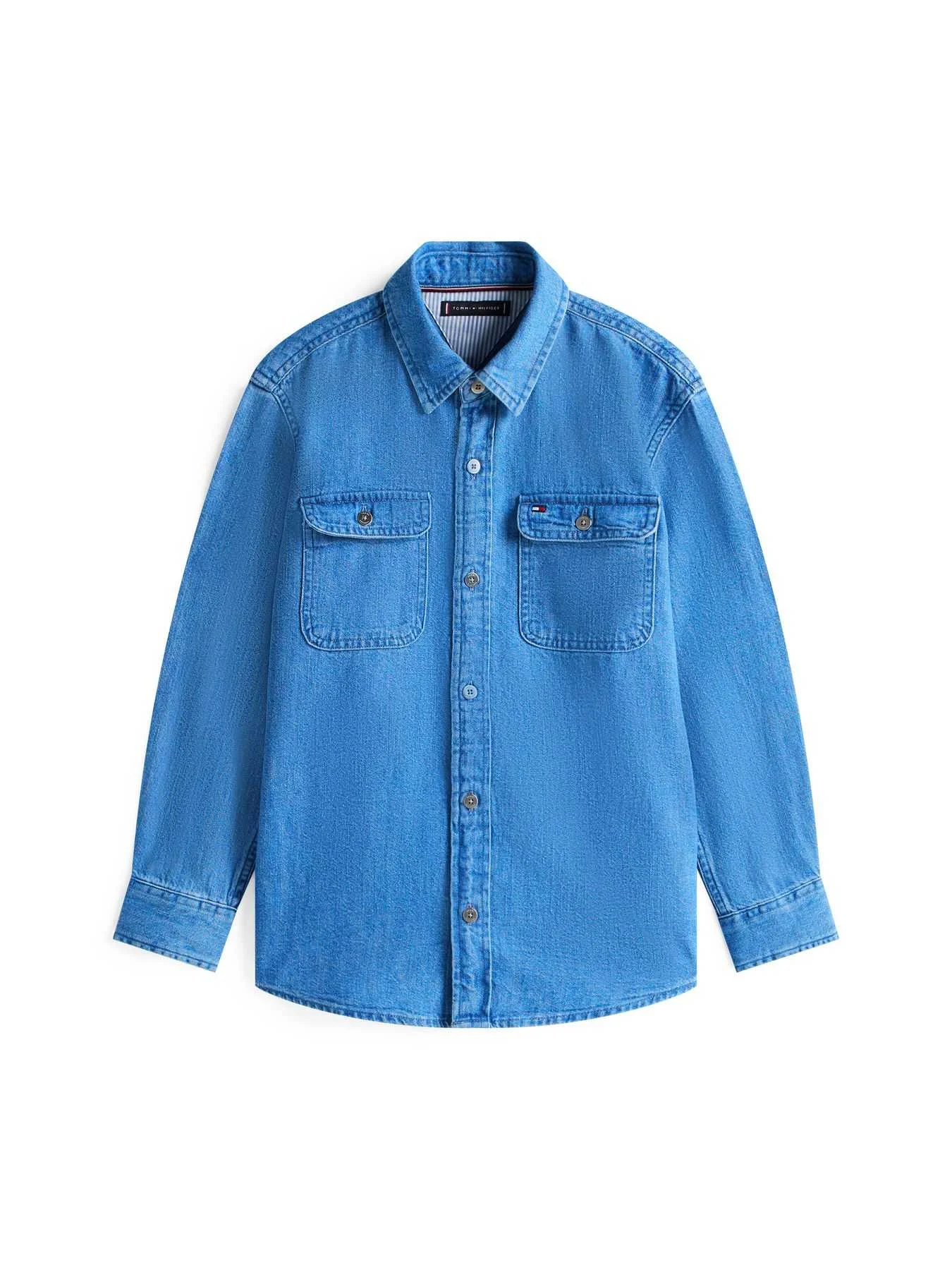 Tommy Hilfiger - MID BLUE DENIM SHIRT LS Tommy Hilfiger - MID BLUE DENIM SHIRT LS