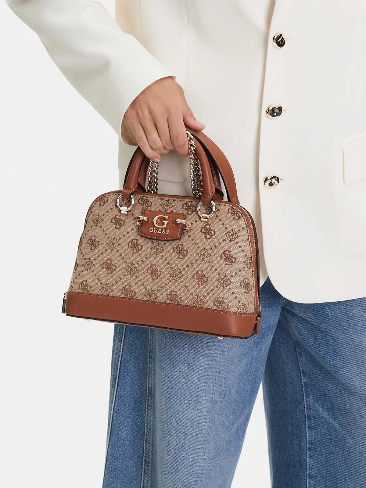 GUESS - NEDA DOME SATCHEL GUESS - NEDA DOME SATCHEL