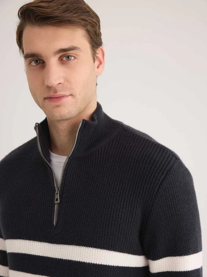 Mavi - STRIPE HALF ZIP SWEATER 2