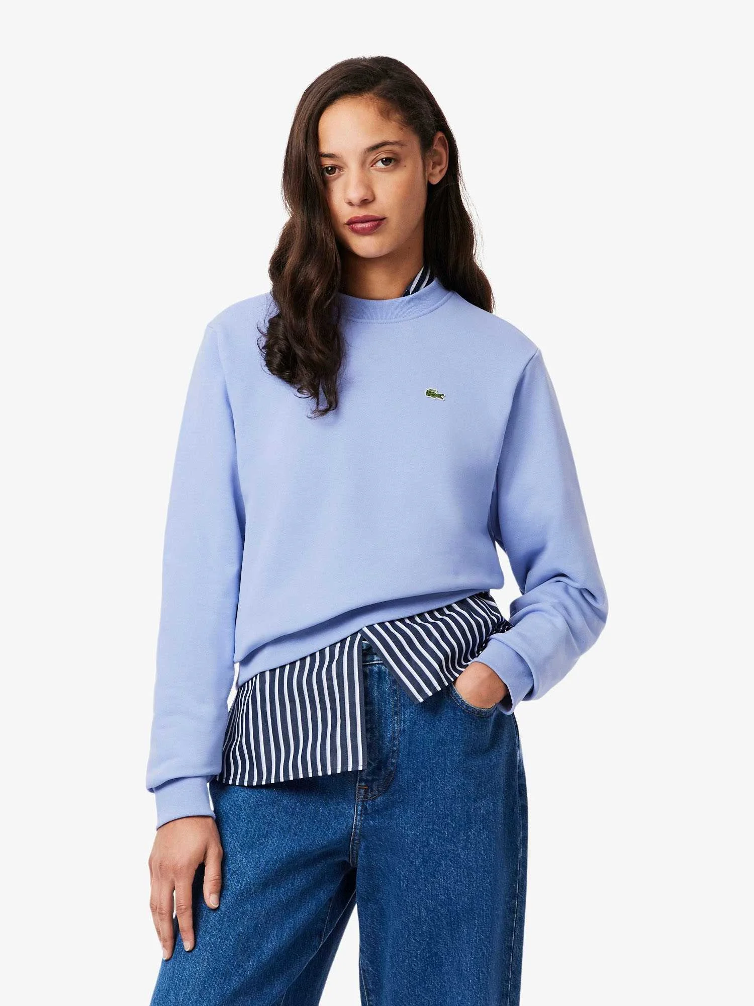 Lacoste - Relaxed Fit Fleece Crew... Lacoste - Relaxed Fit Fleece Crew...