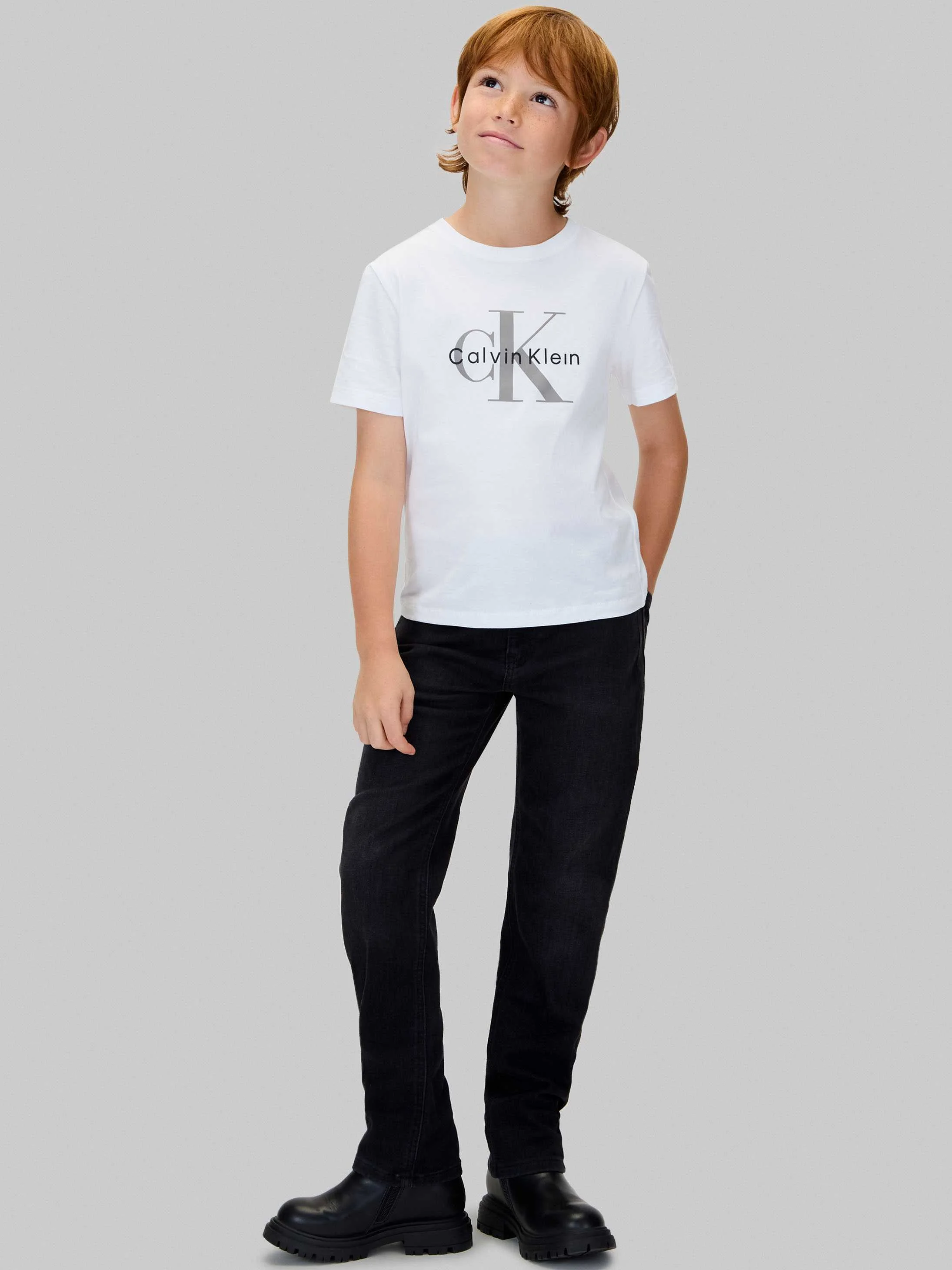 CALVIN KLEIN - REG STRAIGHT WASHED BLACK CALVIN KLEIN - REG STRAIGHT WASHED BLACK