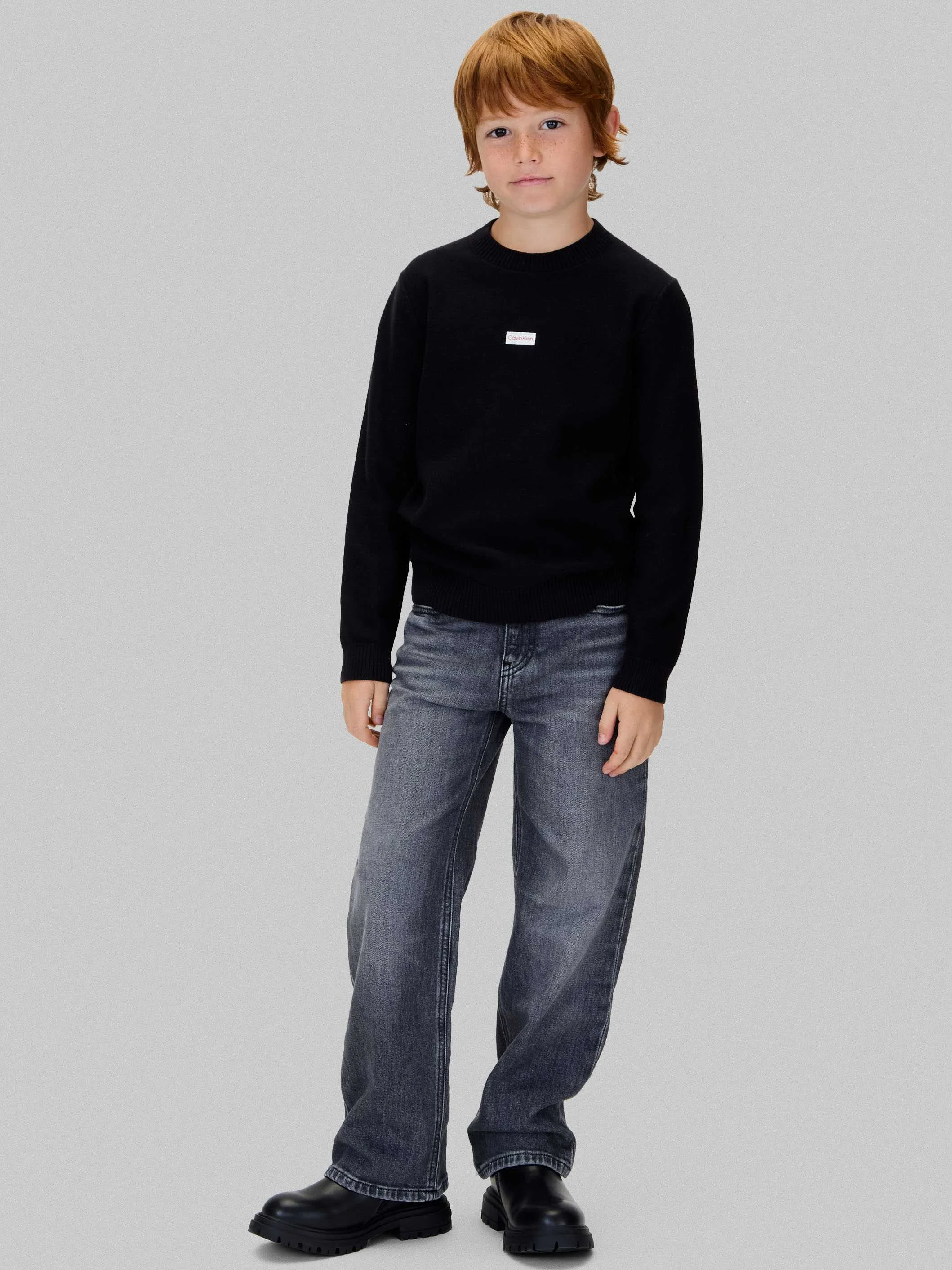 CALVIN KLEIN - LOGO LABEL SWEATER CALVIN KLEIN - LOGO LABEL SWEATER