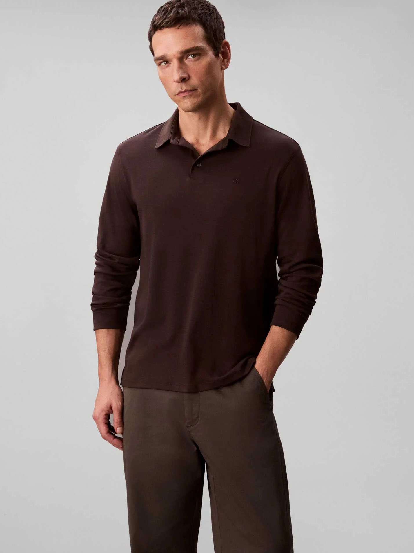 CALVIN KLEIN - LS SUPIMA COTTON SOLID... CALVIN KLEIN - LS SUPIMA COTTON SOLID...