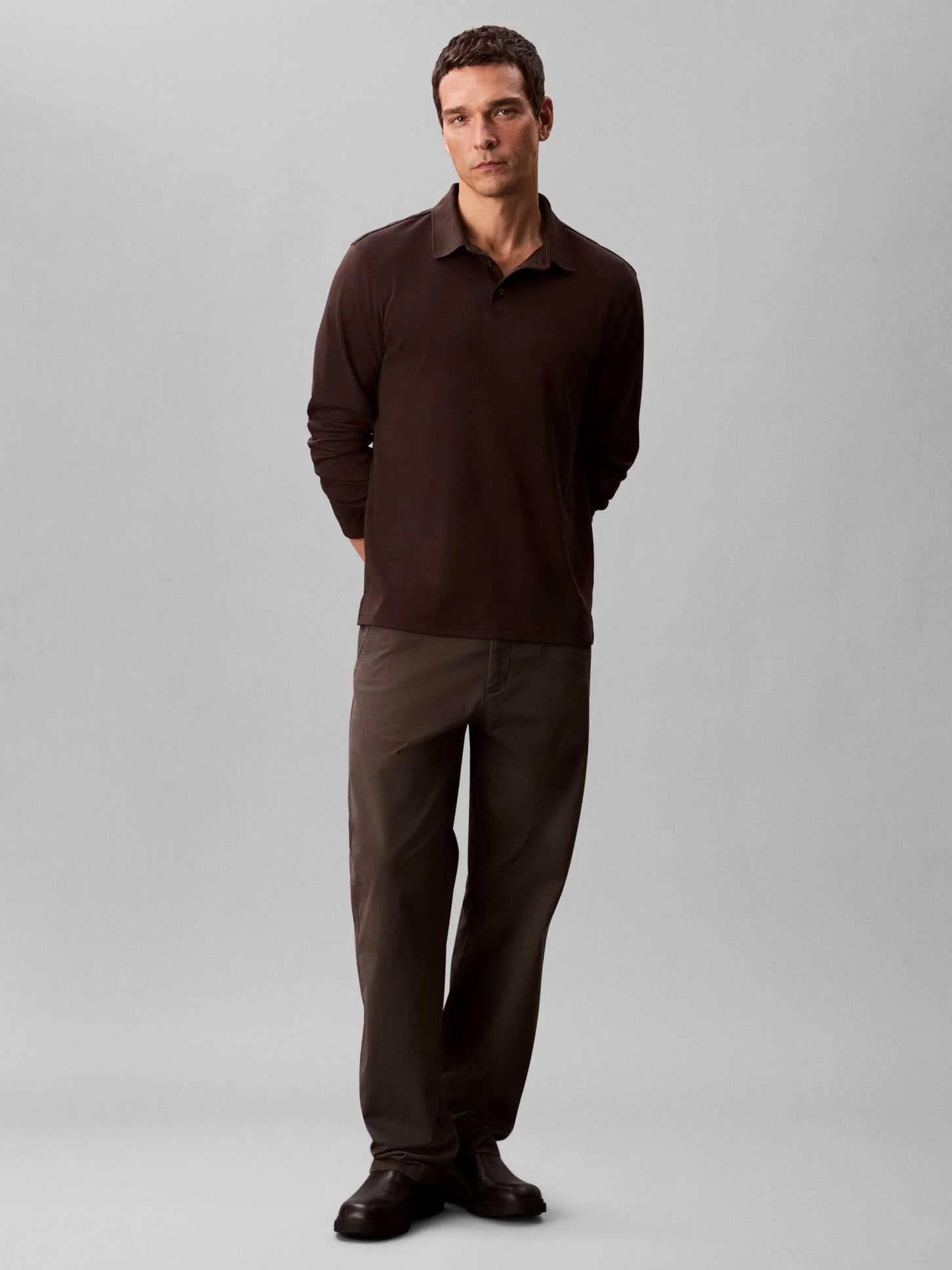 CALVIN KLEIN - LS SUPIMA COTTON SOLID... CALVIN KLEIN - LS SUPIMA COTTON SOLID...