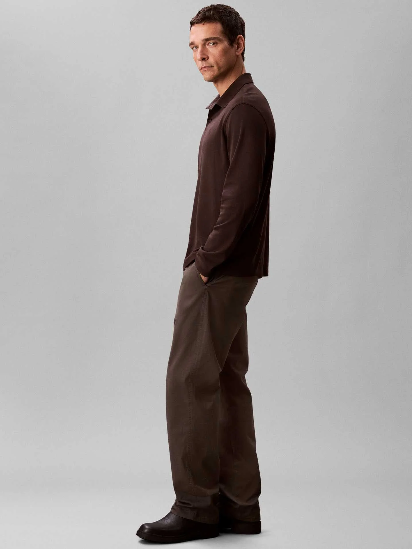 CALVIN KLEIN - LS SUPIMA COTTON SOLID... CALVIN KLEIN - LS SUPIMA COTTON SOLID...