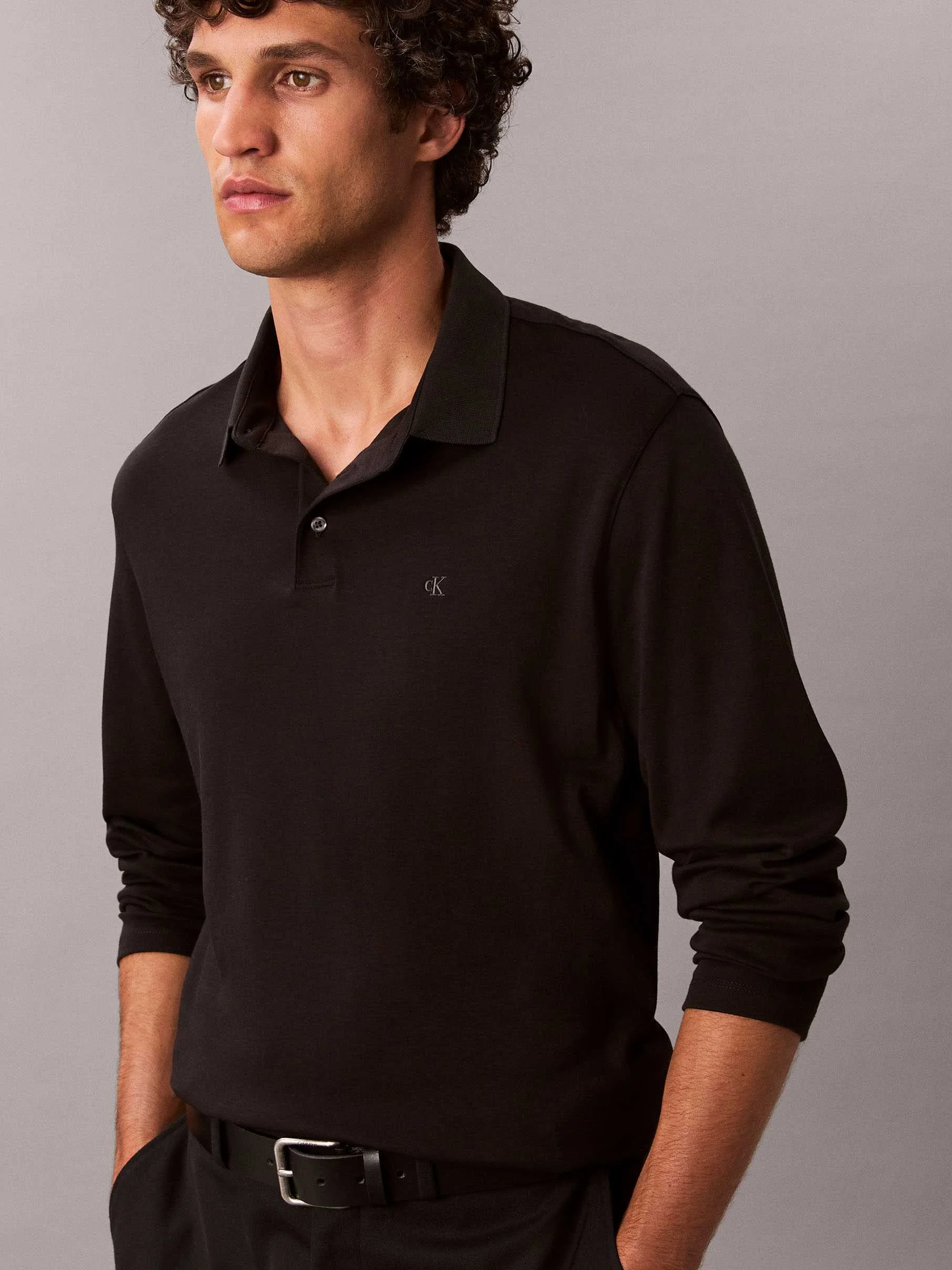 CALVIN KLEIN - LS SUPIMA COTTON SOLID... CALVIN KLEIN - LS SUPIMA COTTON SOLID...