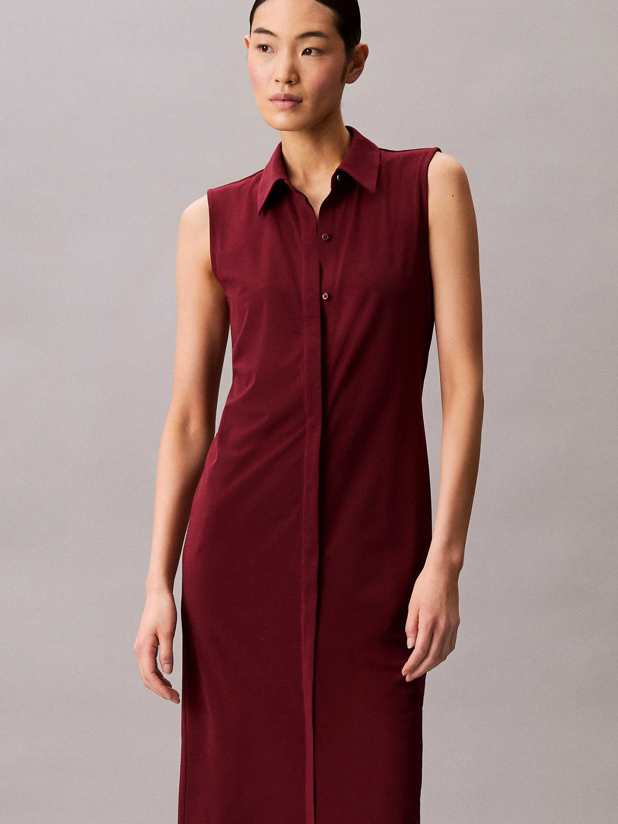 CALVIN KLEIN - SL CREPE JERSEY MIDI... CALVIN KLEIN - SL CREPE JERSEY MIDI...
