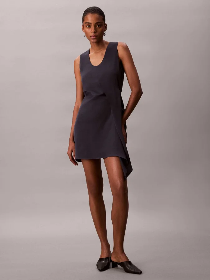 CALVIN KLEIN - Crepe Dress...