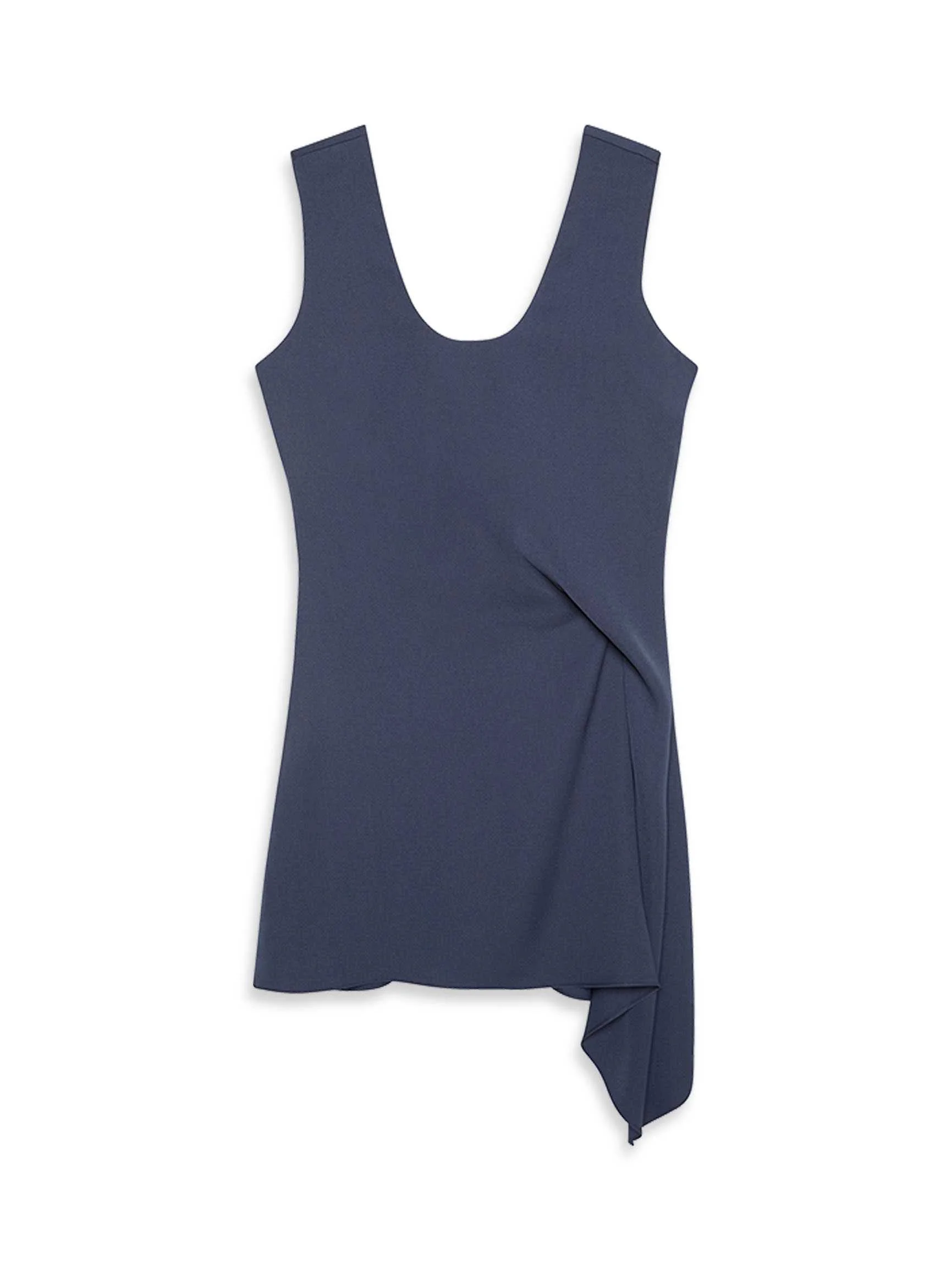 CALVIN KLEIN - Crepe Dress w/ Drape CALVIN KLEIN - Crepe Dress w/ Drape