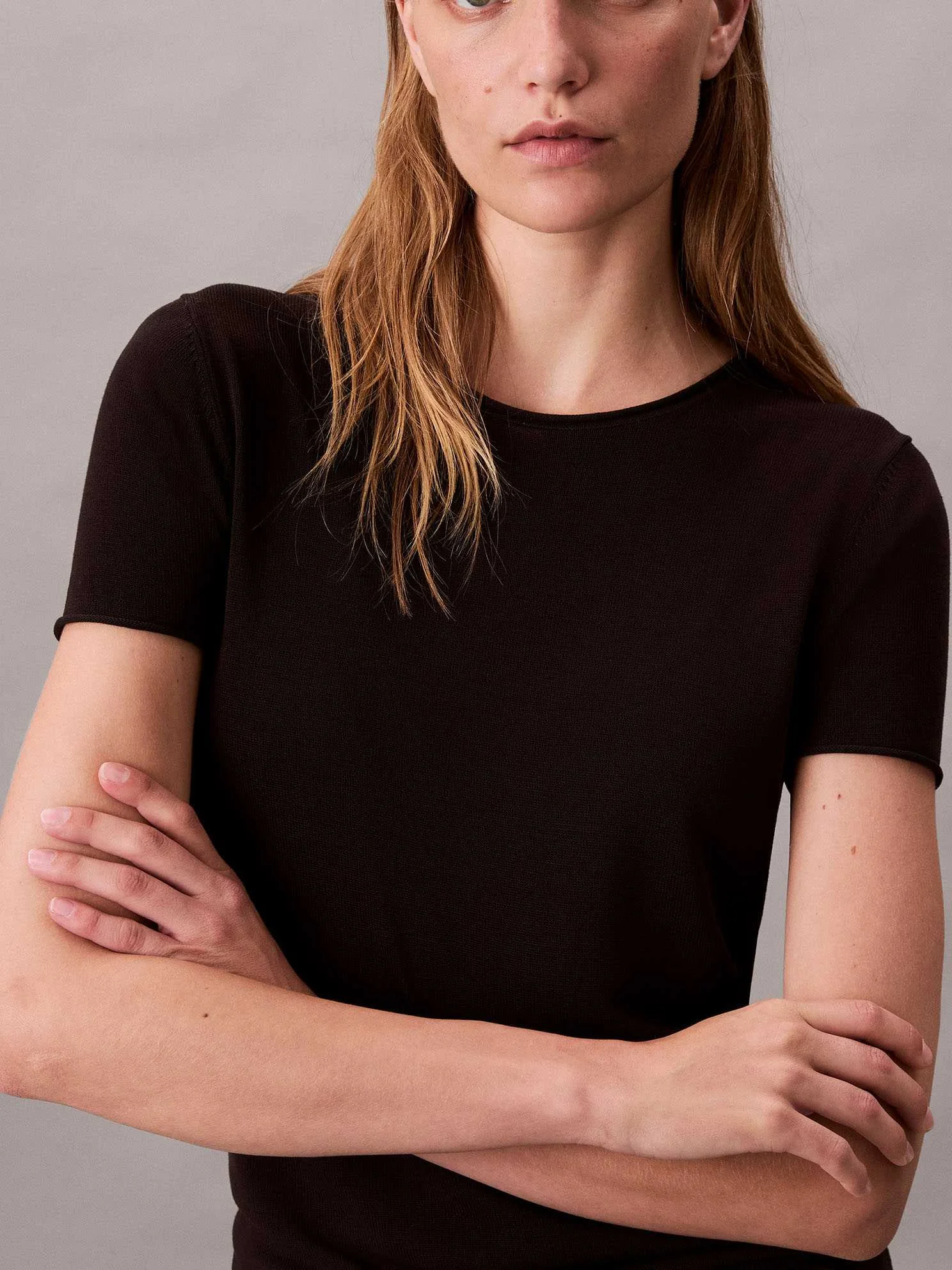 CALVIN KLEIN - Fine Gauge Viscose... CALVIN KLEIN - Fine Gauge Viscose...