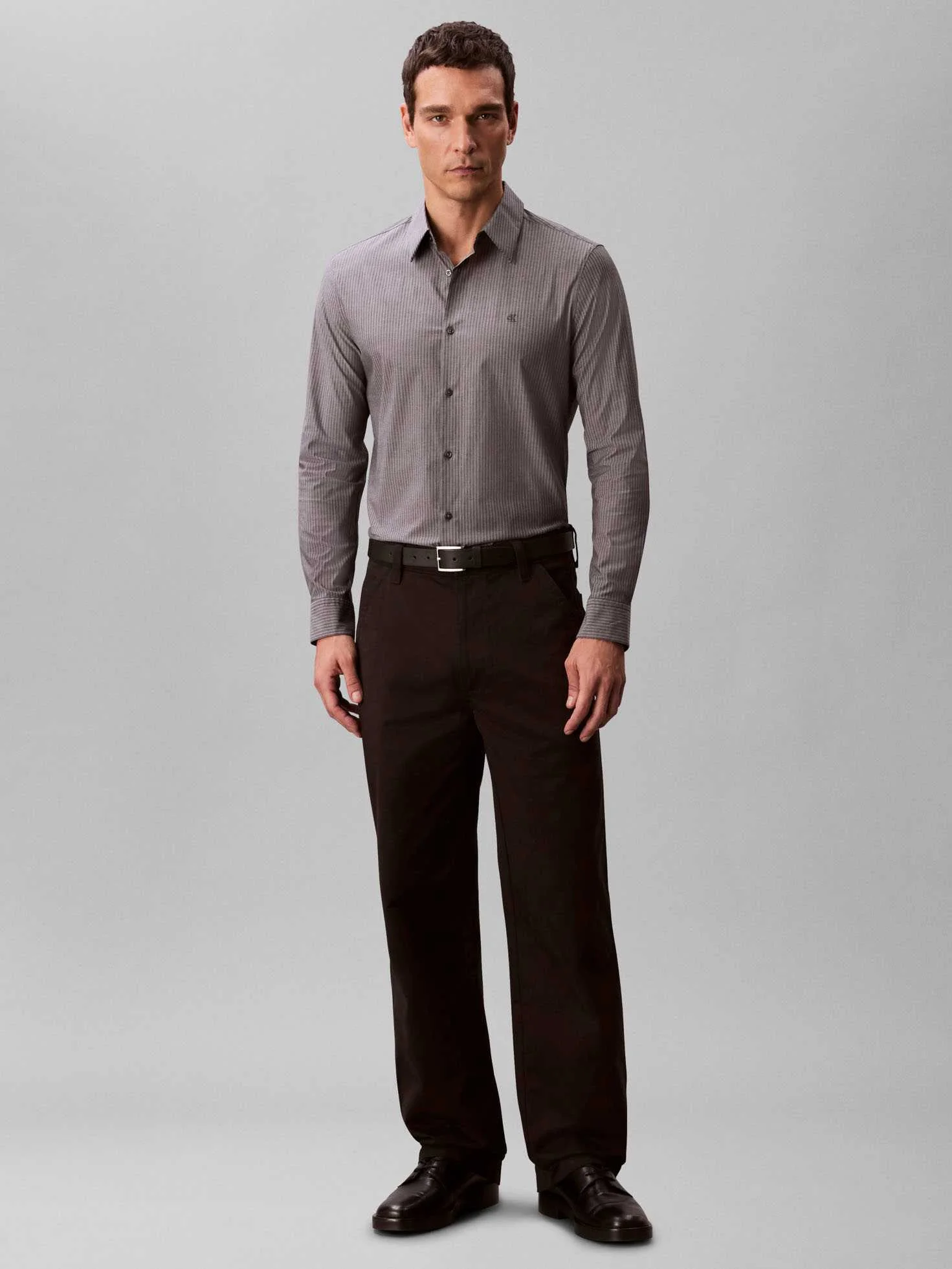 CALVIN KLEIN - LS THIN STRIPE STRETCH... CALVIN KLEIN - LS THIN STRIPE STRETCH...