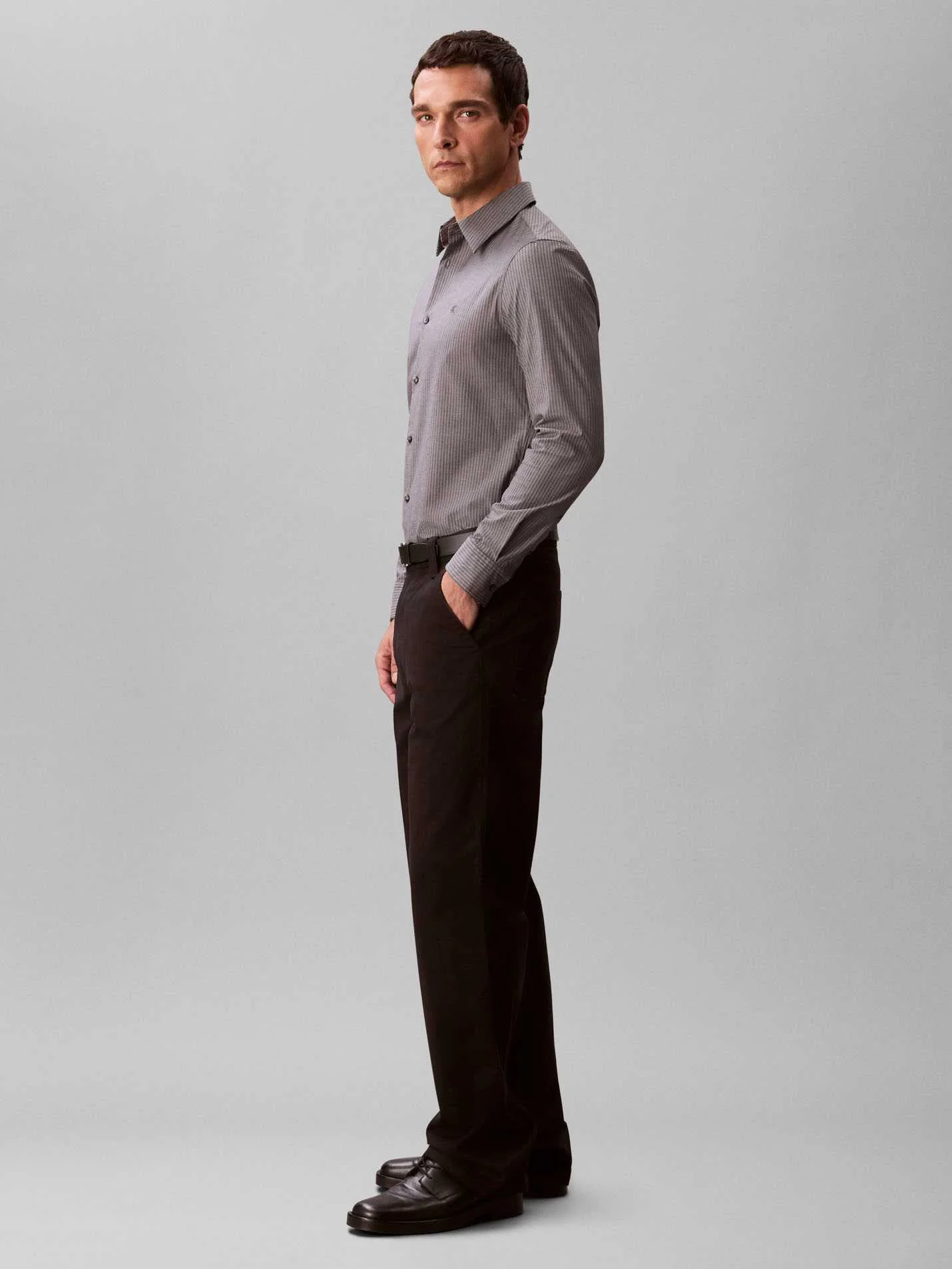 CALVIN KLEIN - LS THIN STRIPE STRETCH... CALVIN KLEIN - LS THIN STRIPE STRETCH...