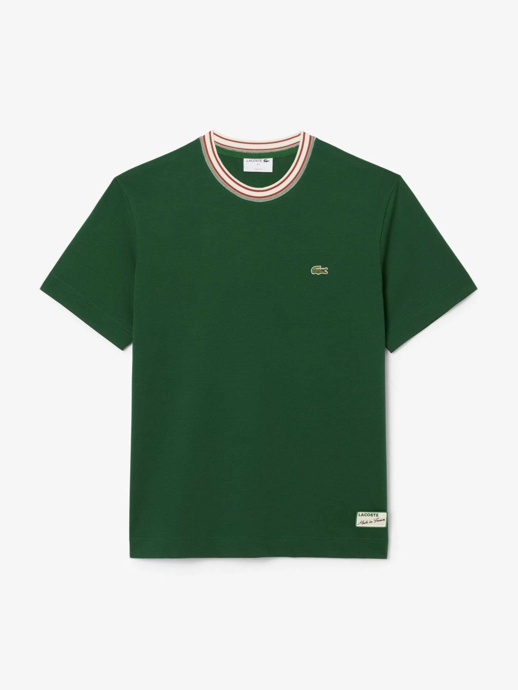 Lacoste - French Made Stripe Neck... Lacoste - French Made Stripe Neck...