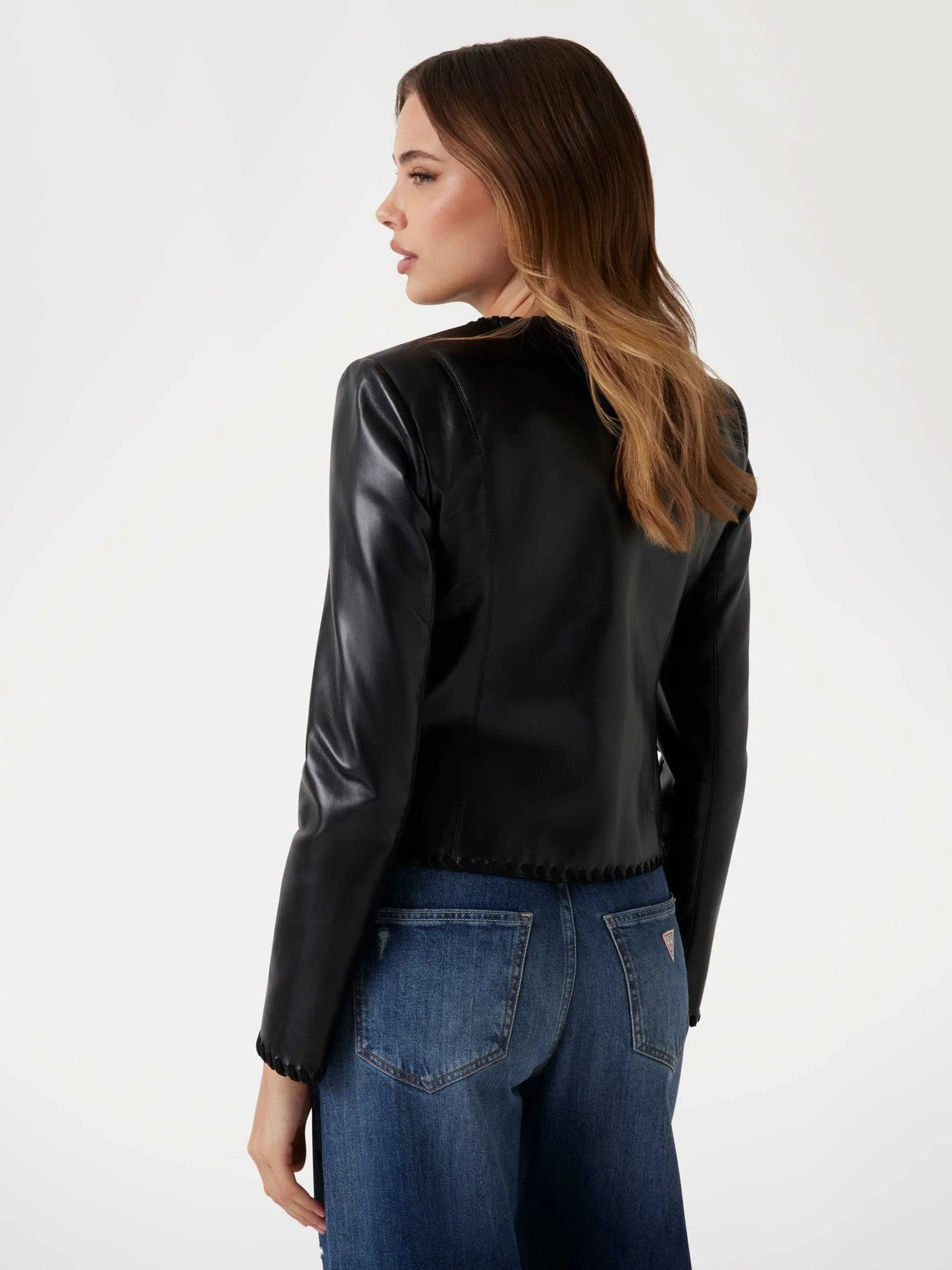 GUESS - LEONTINE EMBRO STITCH JACKET GUESS - LEONTINE EMBRO STITCH JACKET