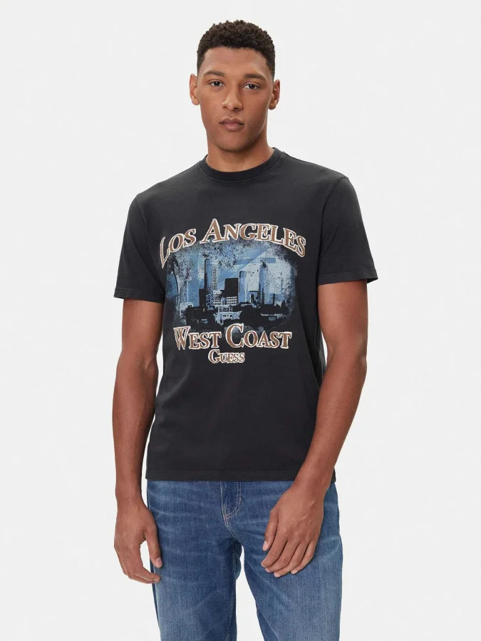 GUESS - CN SS GRAPHIC FLOCK...
