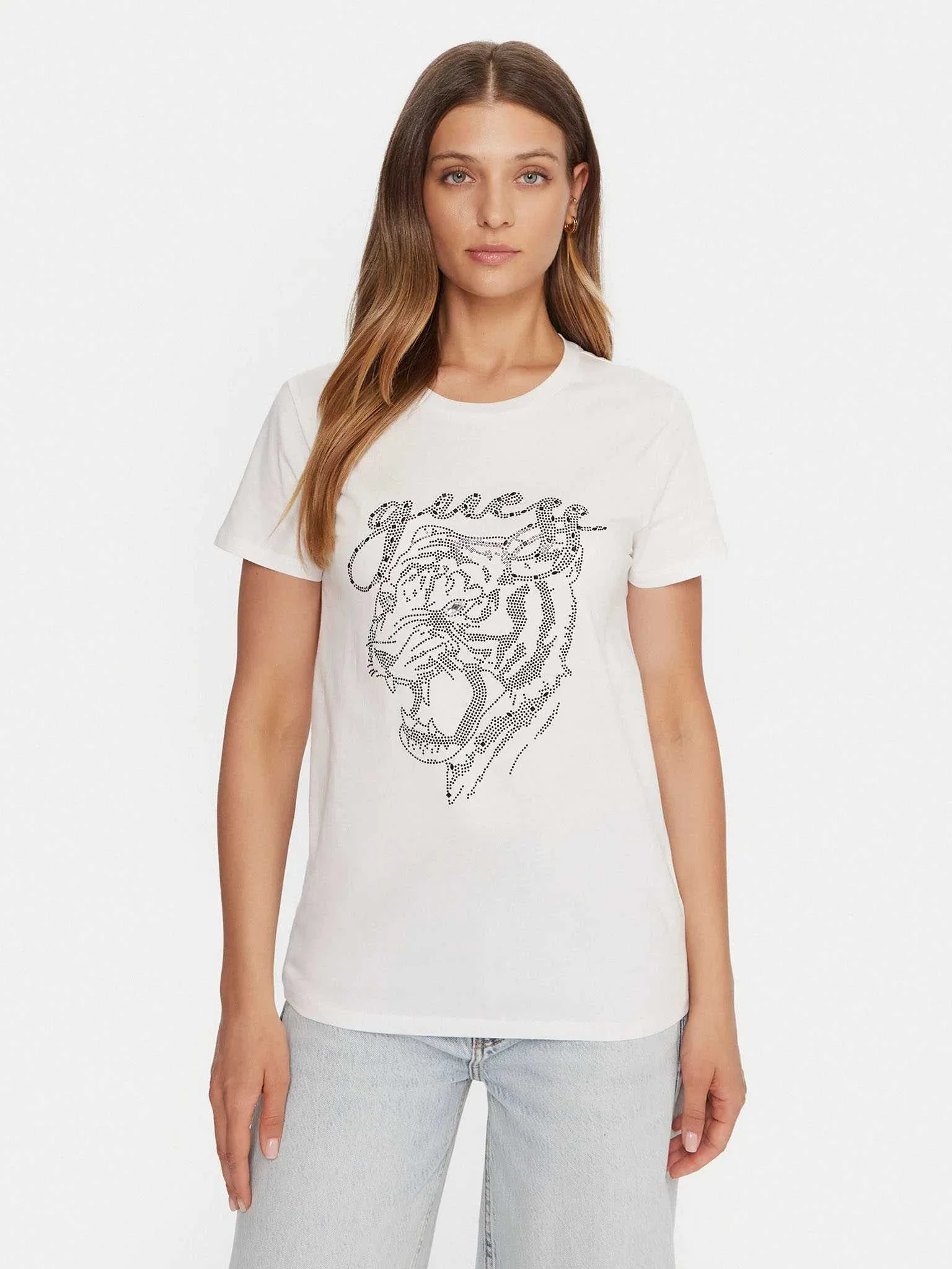 GUESS - SS GUESS TIGER FACE EASY TEE GUESS - SS GUESS TIGER FACE EASY TEE
