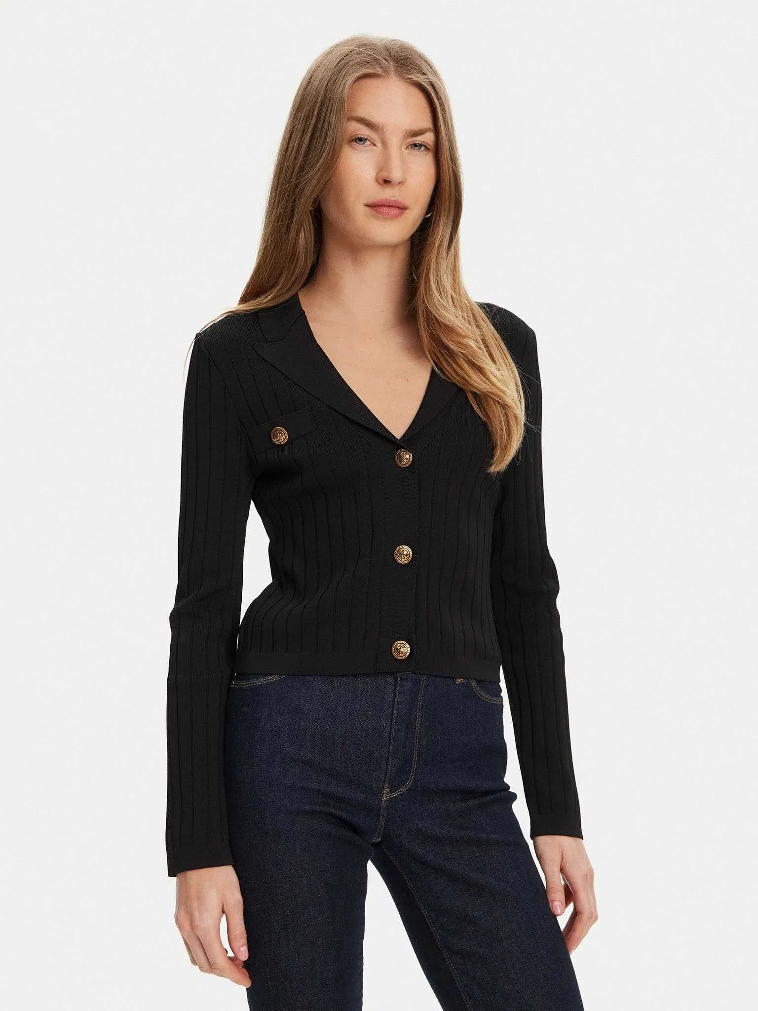 GUESS - LS FELICITY JACKET SWTR GUESS - LS FELICITY JACKET SWTR