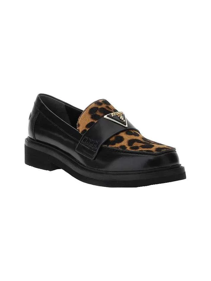 GUESS - SHATHA loafers with animal print GUESS - SHATHA loafers with animal print