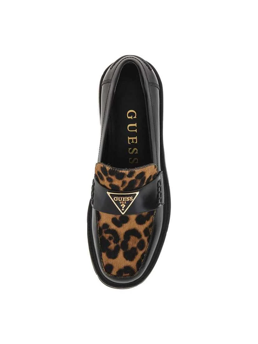 GUESS - SHATHA loafers with animal print GUESS - SHATHA loafers with animal print