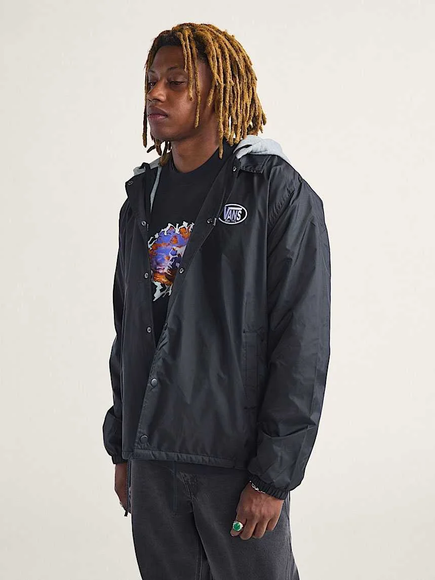 VANS - Riley Hooded Coaches Jacket Black VANS - Riley Hooded Coaches Jacket Black