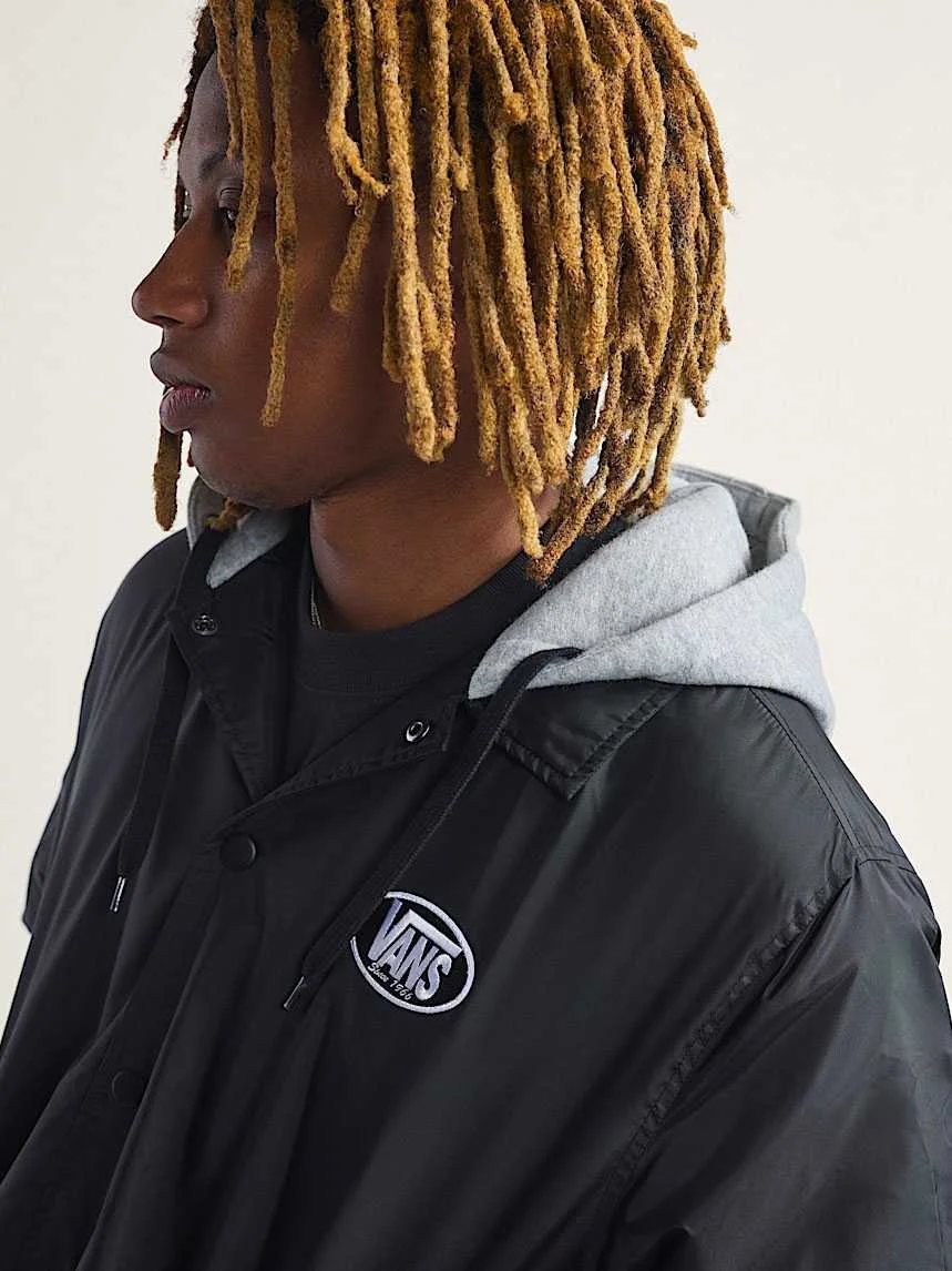 VANS - Riley Hooded Coaches Jacket Black VANS - Riley Hooded Coaches Jacket Black