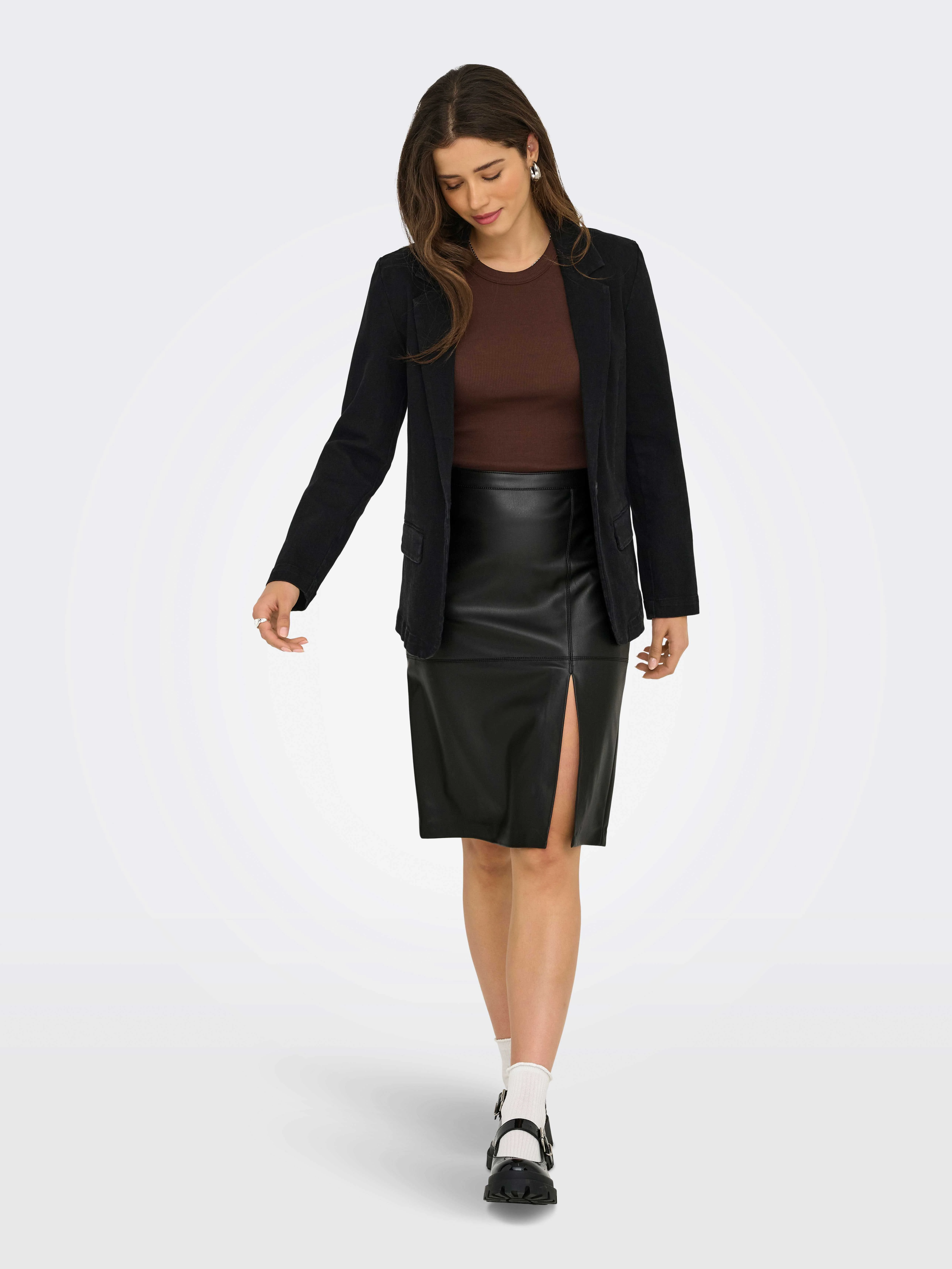 ONLY - ONLOLINE FAUX LEATHER SKIRT... ONLY - ONLOLINE FAUX LEATHER SKIRT...